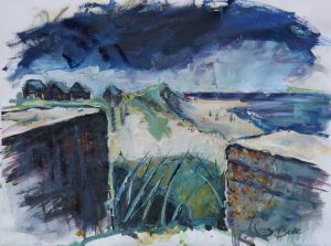 Artist Susan Isaac, Against the Waves (Winterton), Winterton-on-Sea, Oil, 50x65cm, £650. Paint Out Norfolk 2020