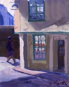 Painting by Susanna Heath of Elm Hill, Norwich