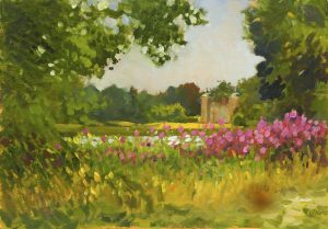 Painting by Rachel Wright of Blickling Hall Across the Water, Norfolk