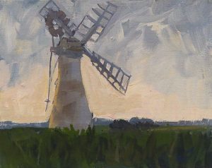 Painting by Susanna Heath of Windmill, Norfolk