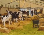 Artist Haidee-Jo Summers, 'Cow Tent', Norfolk Showground, Oil, 11x14in, £750
