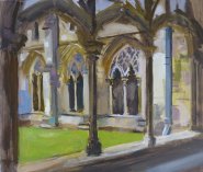 Artist Paul Alcock, 'The Cloisters, Norwich', Oil on board, 10x12in, £225
