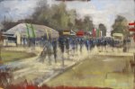 Artist Tom Cringle, 'View from Paint Out Tent 1', Norfolk Showground, Acrylic on board, 60x40cm, £250