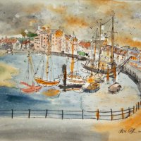 Artist Eloise O'Hare 'Wet Dream', Wells, SOLD, (Paint Out Wells 2016) photo by Katy Jon Went