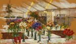 Artist John Patchett, 'Prize Blooms', Norfolk Showground, Pastel, 20x14in, £150