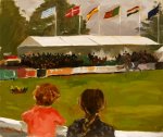Artist Paul Alcock, 'The Ring', Norfolk Showground, Oil on board, 10x12in, Photo by KJW