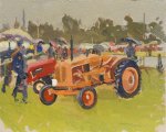 Artist: Rod Major, Title: Nuffield Tractor 1958, Location: Norfolk Showground, Media: Oil on Board, Size: 10x8in, £295