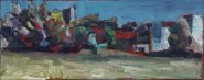 Artist Jack Godfrey, 'The Red Mill', Freeman's Great Common, Sudbury, Oil, 8x21in, £320. Paint Out Sudbury 2018. Photo © Katy Jon Went