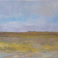 Artist Tom Cringle, 'Low Tide Looking North East', Wells-next-the-Sea, Oil, 60x50cm, £300. Paint Out Wells 2018
