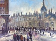 Artist Sarah Allbrook, February sunshine on King’s Parade