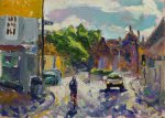Artist Emily Faludy, 'Passing Clouds on High Street', Holt, Norfolk, Oil, 5x7in, £140. Paint Out Norfolk 2019 First Prize Artist: Emily Faludy, Title: Passing Clouds on High Street, Location: Holt, Norfolk, Media: Oil, Size: 5x7in, £140. Paint Out Norfolk 2019 First Prize
