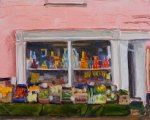 Kate Gabriel, 'Crowe's Greengrocers', Holt, Norfolk, Oil, 10x8in, <a href='http://www.paintout.org/artists/kate-gabriel#buy' target='_blank'>FOR SALE</a>, £220. Paint Out Holt 2019 Second Prize Artist: Kate Gabriel, Title: Crowe's Greengrocers, Location: Holt, Norfolk, Media: Oil, Size: 10x8in, £220. Paint Out Holt 2019 Second Prize