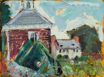 Artist Susan Isaac, 'Study of Hunworth Hall', Hunworth Hall, Norfolk, Oil, 32x23cm, £250. Paint Out Gardens 2019