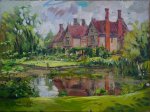 Artist Robert Nelmes, 'A Little Piece of England', Elsing Hall, Dereham, Norfolk, Oil, 16x12in, £700. Paint Out Gardens 2019