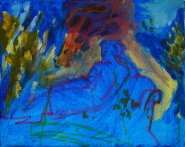 Artist Jack Godfrey, 'The Empress', Elsing Hall, Dereham, Norfolk, Mixed Media, 8x10in, £140. Paint Out Gardens 2019