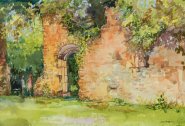 Artist Julie Hodgson, Secret Archway, Whitlingham, Watercolour, 8x12in, £190. Paint Out Norfolk 2020