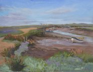 Artist Karen Adams, Marsh Colours, Morston, Oil, xin, £400. Paint Out Norfolk 2020