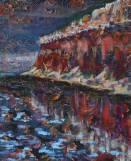 Artist Stephen Johnston, Red cliffs at Hunstanton, Norfolk, Oil, 20x16in, £350