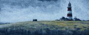 Artist Wendy Kimberley, The Last Stand, Happisburgh Lighthouse, Norfolk, Acrylic, 30x76cm, £530