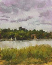 Painting by Louise Garrett of Whitlingham, Norfolk