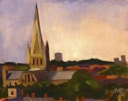 Painting by Pamela Bumby of Mousehold Heath